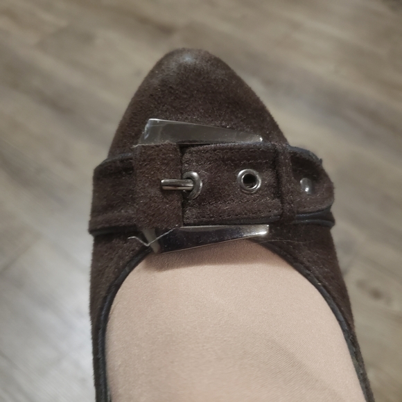 Limelight Brown Suede Belted Pumps - Picture 2 of 3